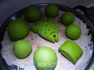 菠菜馒头的做法步骤：10
