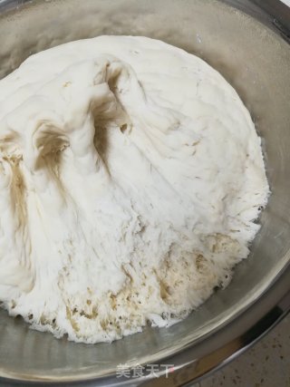 玫瑰绿豆馅豆包的做法步骤：1