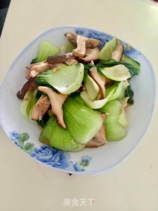 香菇炒青菜的做法步骤：6