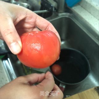 美味的西红柿蛋汤。的做法步骤：2