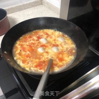 美味的西红柿蛋汤。的做法步骤：13