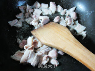 五花肉油豆角焖年糕的做法步骤：4