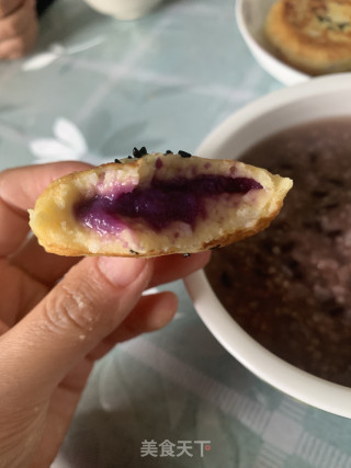 山药紫薯饼的做法步骤：8