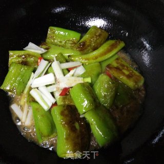 甜面酱烧尖椒的做法步骤：8