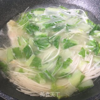 荷包蛋青菜汤面的做法步骤：5
