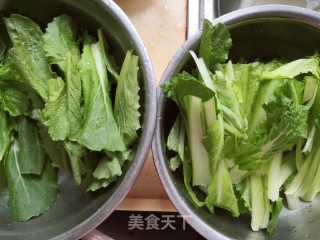 小白菜炒鸡蛋的做法步骤：1