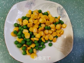 豌豆玉米炒虾仁的做法步骤：3