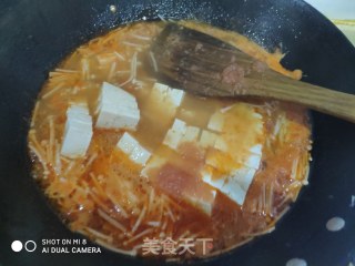 番茄豆腐汤的做法步骤：9
