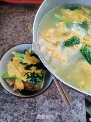 鸡蛋汤泡锅巴的做法步骤：6