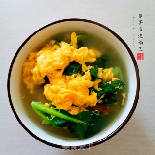 鸡蛋汤泡锅巴的做法步骤：7