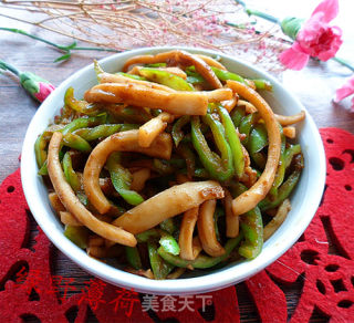 尖椒鱿鱼丝的做法步骤：10