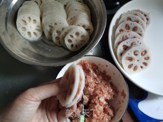 炸藕夹的做法步骤：4