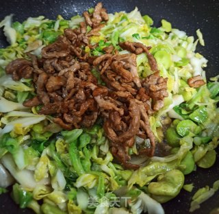 包菜肉丝拌面的做法步骤：7