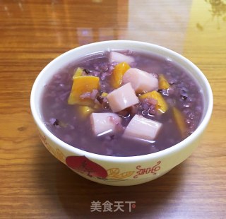红薯山药黑米粥的做法步骤：5