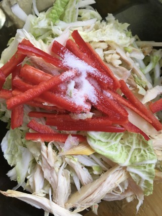 盐焗鸡拌白菜的做法步骤：6
