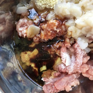 菠菜韭菜鲜贝饺的做法步骤：14