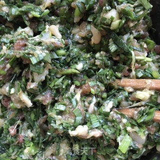 菠菜韭菜鲜贝饺的做法步骤：18