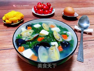 花蛤豆腐时蔬汤的做法步骤：12