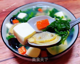 花蛤豆腐时蔬汤的做法步骤：13