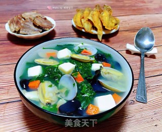 花蛤豆腐时蔬汤的做法步骤：14
