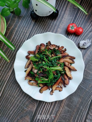 香菇炒菠菜的做法步骤：15