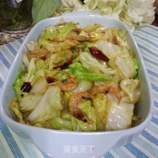 虾干炒包菜的做法步骤：11