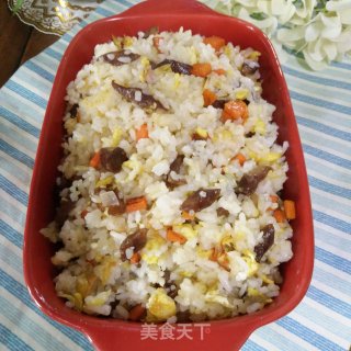 腊肠胡萝卜炒饭的做法步骤：8