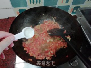 番茄鸡蛋剪刀面的做法步骤：9