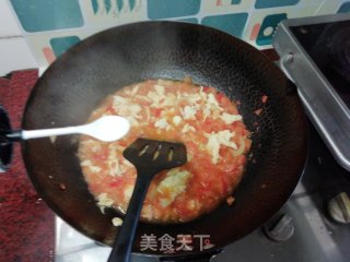 番茄鸡蛋剪刀面的做法步骤：12