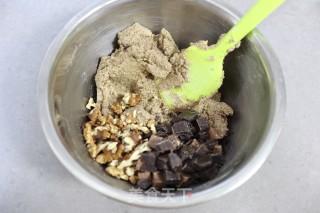 黑全麦巧克力核桃香脆饼干的做法步骤：7