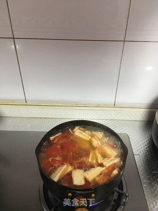 西红柿腐竹汤的做法步骤：6