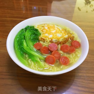 火腿鸡蛋泡面的做法步骤：7