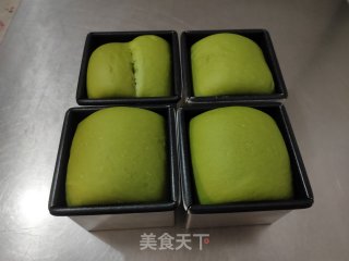 炼乳抹茶小吐司的做法步骤：14