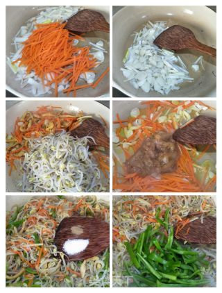 鸡肉炒豆芽的做法步骤：5