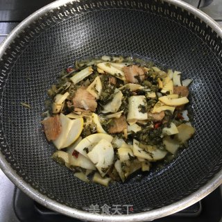 肉片雪菜炒春笋的做法步骤：7