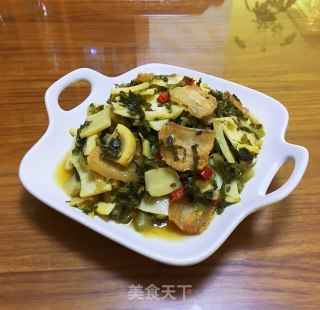 肉片雪菜炒春笋的做法步骤：9