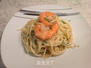 百里香煎虾意面的做法步骤：8