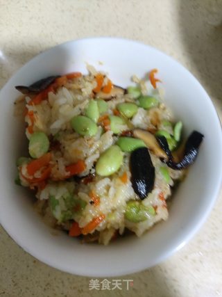 炒糯米饭。的做法步骤：13