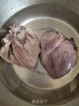 红油猪心拌拉皮的做法步骤：3