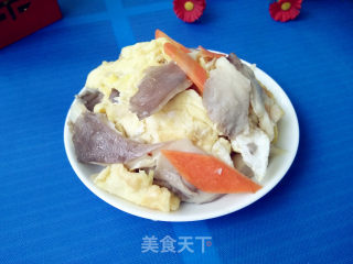 凤尾蘑炒鸡蛋的做法步骤：7