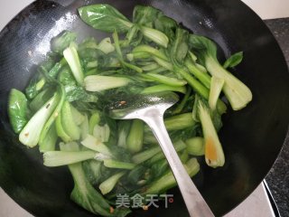 素炒小青菜的做法步骤：4