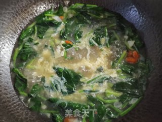 应季快手汤~菠菜鸡蛋粉丝汤的做法步骤：7