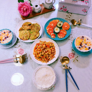 西葫芦虾皮蛋饼的做法步骤：9