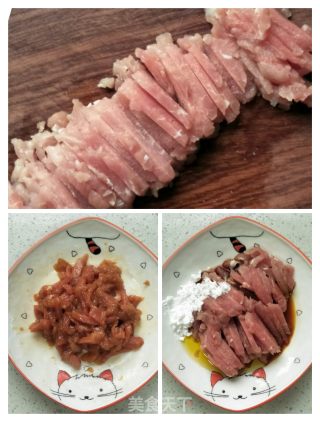 里脊干豆腐炒韭菜的做法步骤：2