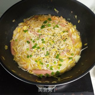 鲜虾娃娃菜面的做法步骤：5