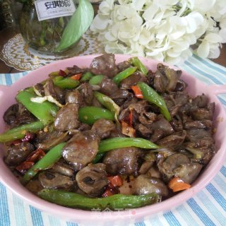 尖椒炒鸡心的做法步骤：9