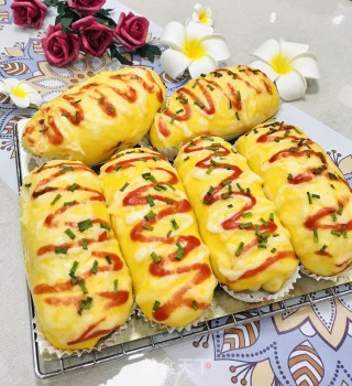 红豆芝士面包的做法步骤：21