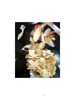 炒豆腐皮的做法步骤：3