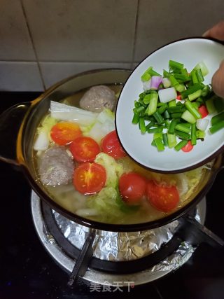 牛筋丸白菜汤的做法步骤：7