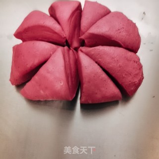 火龙果奶油面包的做法步骤：8